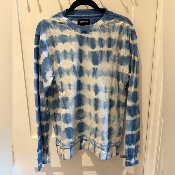 Bonobos Limited Edition Blue Splash Tie Dye Sweatshirt Slim Fit Size M - Picture 3 of 5